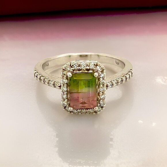 Multicolor Tourmaline Diamond Ring 14k Gold 1.15 TCW Certified $4,450 211930 - Picture 7 of 10